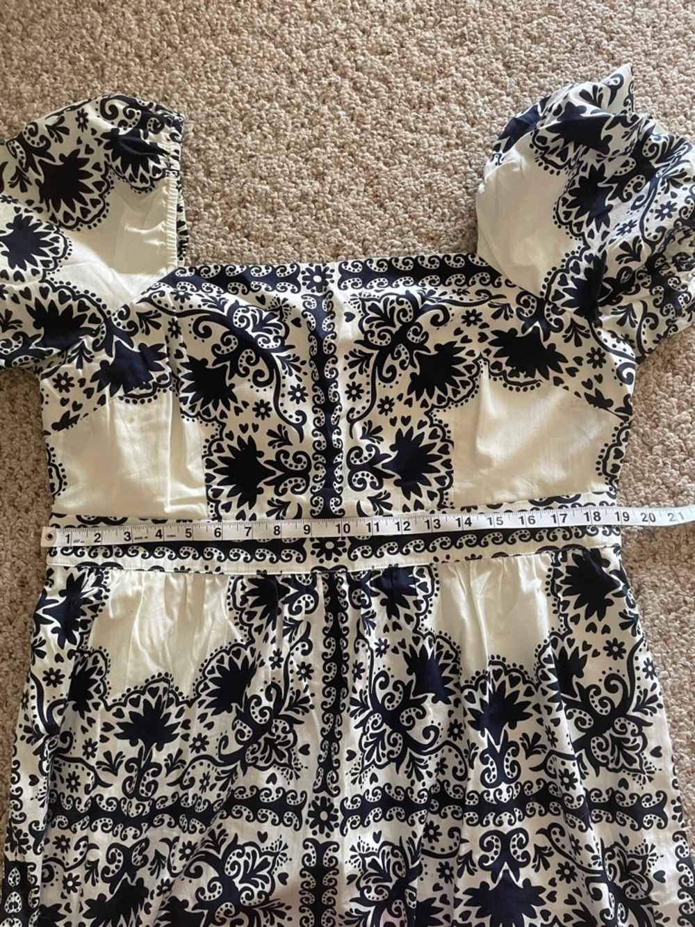 Boden Ink Blue and White Midi Dress - Picture 8 of 8